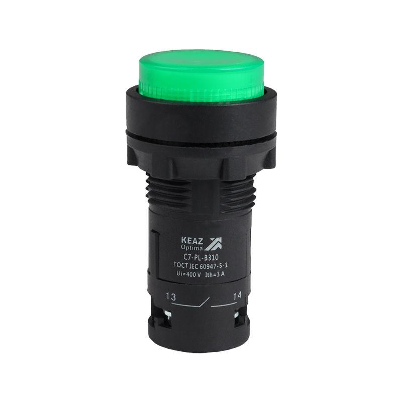 кнопка с подсветкой optisignal compact d22 с7-pl-b301 зел. 1нз 24в ac/dc xb7nw33b2 кэаз 362085 от BTSprom.by