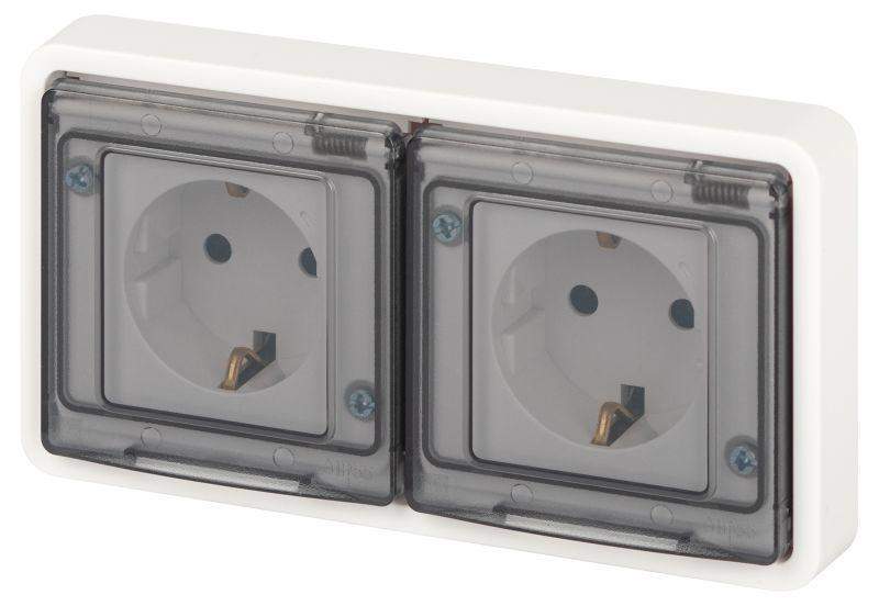 розетка эксперт 11-2523-01 2х2p+e гориз. ip55 16а-250в су бел. эра б0063276 от BTSprom.by