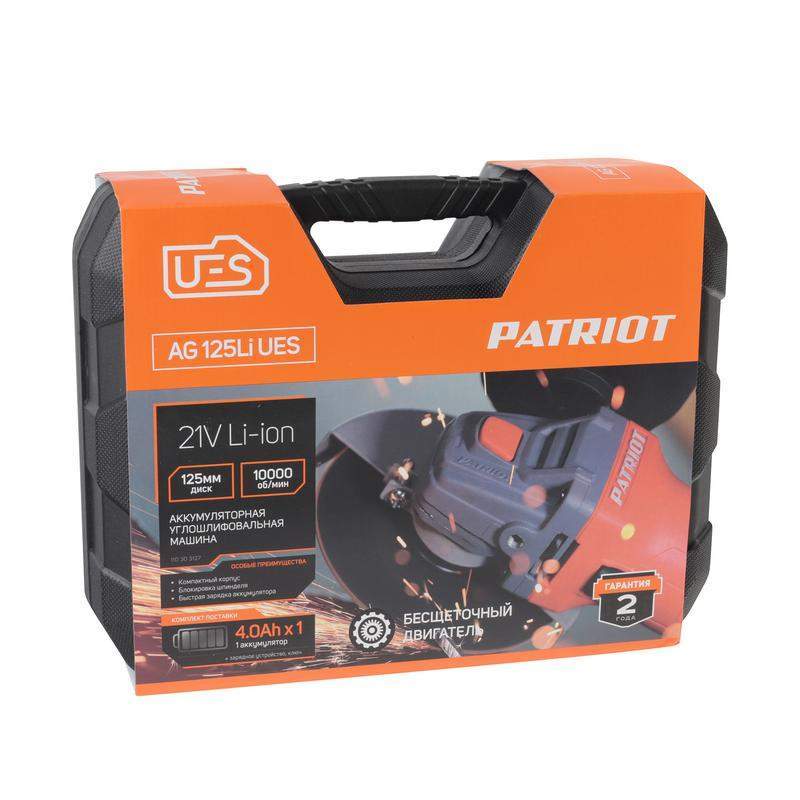  Машина шлифовальная угловая УШМ AG 125Li UES PATRIOT 110303127 фото в каталоге от BTSprom.by