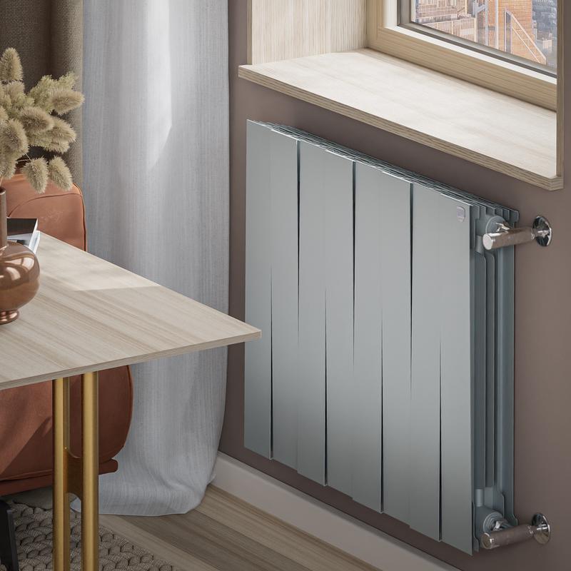  Радиатор PianoForte 500 new 8 секц. биметал. Silver Satin Royal Thermo НС-1176341 фото в каталоге от BTSprom.by