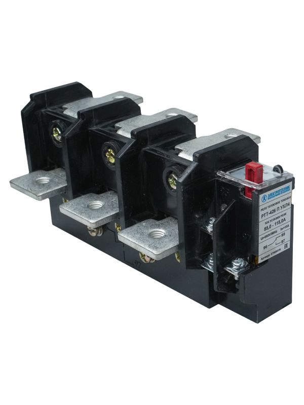 реле электротепловое токовое ртт-426 п ухл4 100а 85.0 - 115.0а 660в/50гц 1з+1р ручной возврат ip00 электротехник et000319 от BTSprom.by