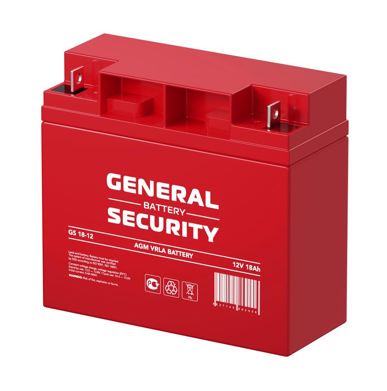 аккумулятор 12в 18а.ч general security gs18-12 от BTSprom.by