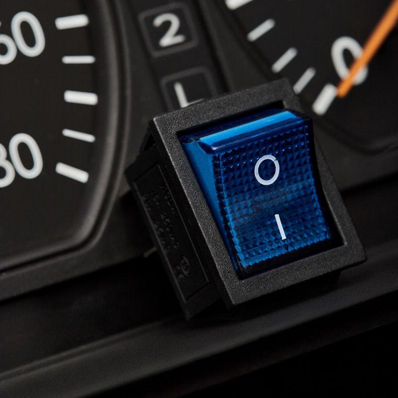  Выключатель клавишный 250В 16А (4с) ON-OFF син. с подсветкой (RWB-502 SC-767 IRS-201-1) блист. Rexant 06-0306-B фото в каталоге от BTSprom.by