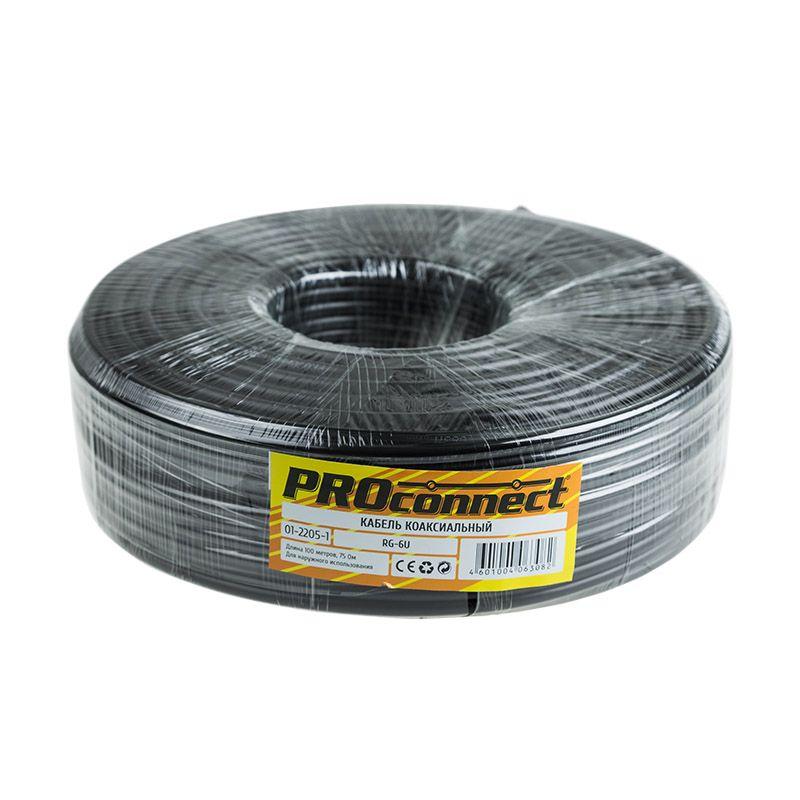 кабель rg-6u (48%) 75ом outdoor ч (уп.100м) proconnect 01-2205-1 от BTSprom.by