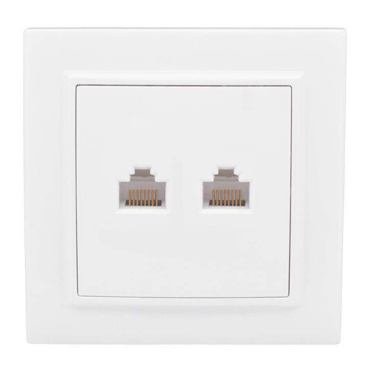 розетка компьютерная + телефонная 2-м сп минск rj45 + phone бел. basic ekf erk00-135-10 от BTSprom.by