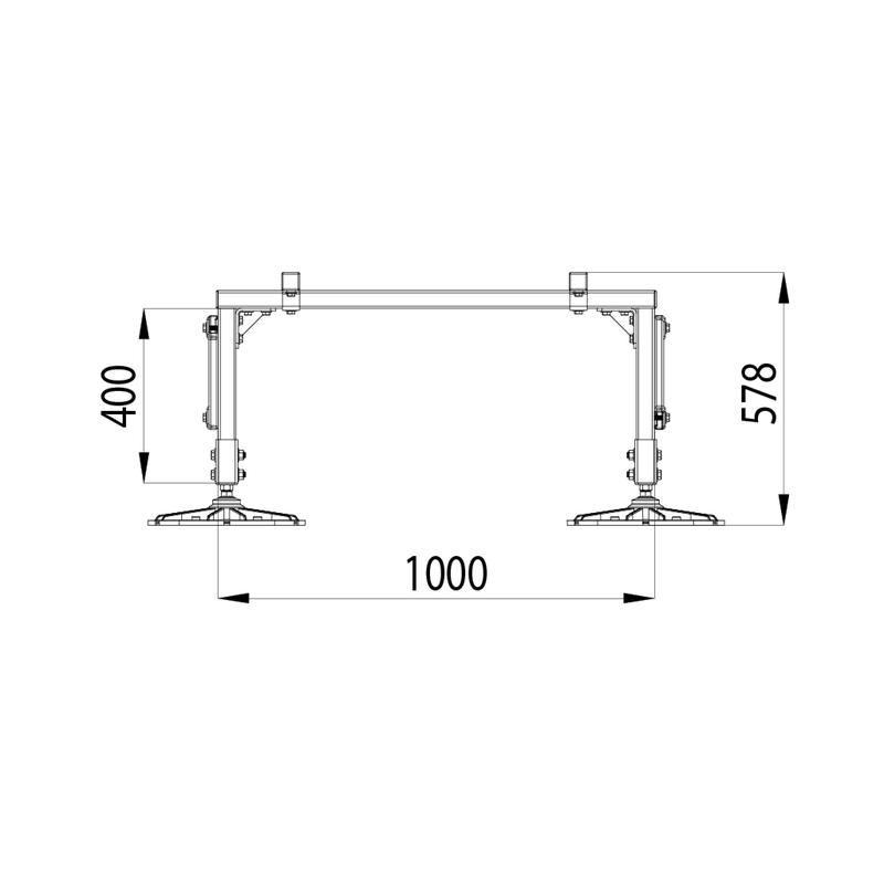  Конструкция опорная для установки оборудования TECHNORAPTOR FOOT 1000х2000 тип 1 HD КМ TR0210 фото в каталоге от BTSprom.by