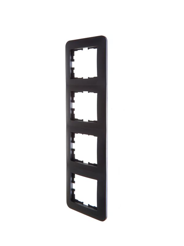  Рамка 4-м ASTI вертикал. черн. бархат LEZARD 7081-4200-154 фото в каталоге от BTSprom.by