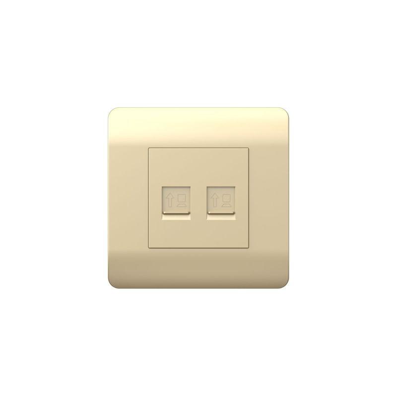 розетка компьютерная 2-м new3-e rj45 шампань chint 431455 от BTSprom.by