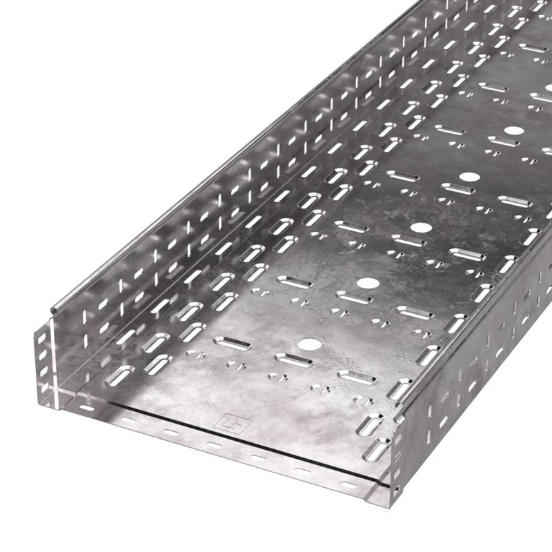 Лоток листовой перфорированный 400х100 L3000 сталь 1мм Стандарт Промрукав PR16.0016 от BTSprom.by