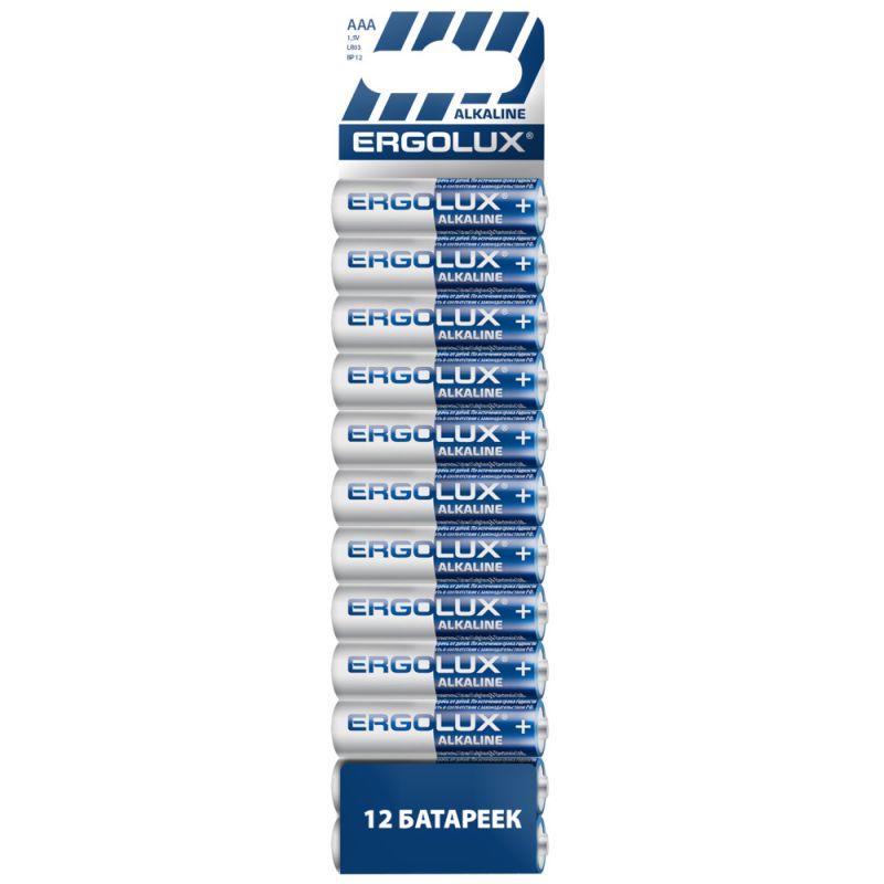 элемент питания алкалиновый aaa/lr03 1.5в alkaline bp12 промо (уп.12шт) ergolux 15198 от BTSprom.by