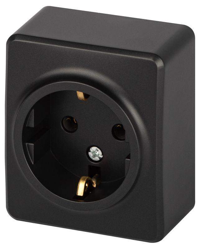 розетка 1-м оп эксперт 11-2203-05 16а ip20 250в 2p+e schuko антрацит эра б0063008 от BTSprom.by