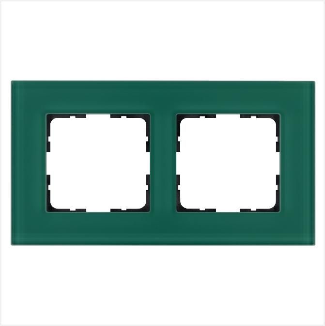 рамка 2-м g-glass стекло лазурн. jasmart g1002gj от BTSprom.by