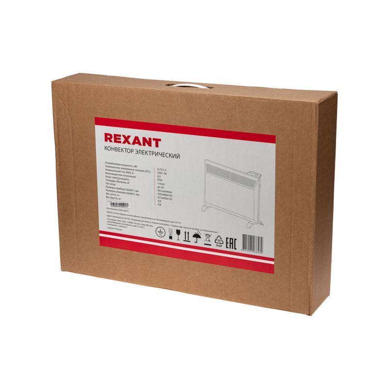  Конвектор электрический 1.5кВт с механическим термостатом Rexant 60-0084 фото в каталоге от BTSprom.by