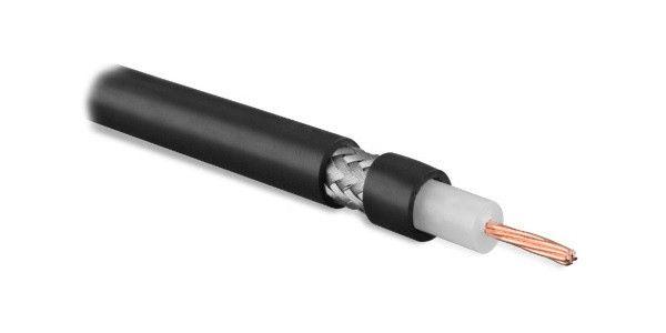 кабель коаксиальный coax-rg58-500 rg-58 50ом жил. - 20 awg общ. d4.95мм pvc черн. (уп.500м) hyperline 254850 от BTSprom.by
