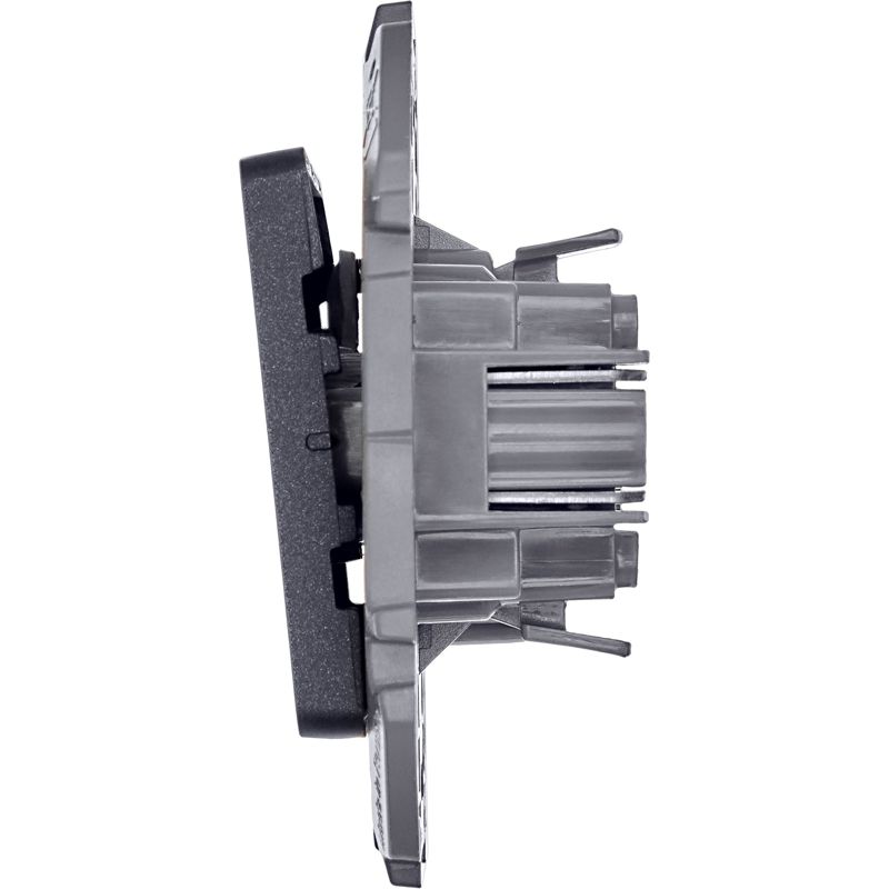  Выключатель кнопочный Inspiria 6А 250В без фиксации НО/НЗ механизм антрацит IEK 673693 фото в каталоге от BTSprom.by