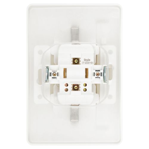  Розетка 2-м СП Style 7-210-01 16А IP44 250В 2х2P+E Schuko защ. шторки с крышкой бел. Intro Б0062873 фото в каталоге от BTSprom.by