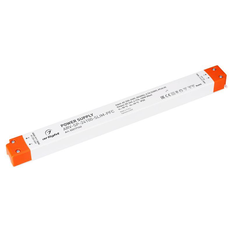 блок питания arv-sp-24100-slim-pfc (24в 4.17а 100вт) ip20 пластик arlight 022171(4) от BTSprom.by