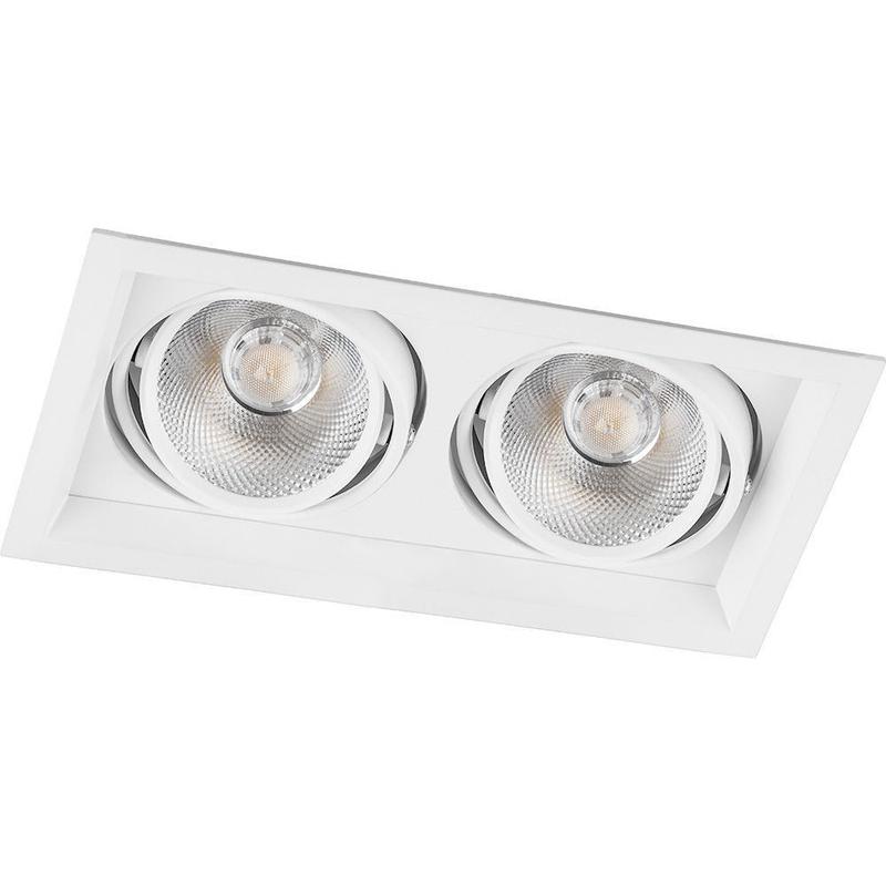 светильник светодиодный карданный 2х12вт 2160лм 4000к 35град. бел. al202 с драйвером и клеммой в комплекте feron 29774 от BTSprom.by