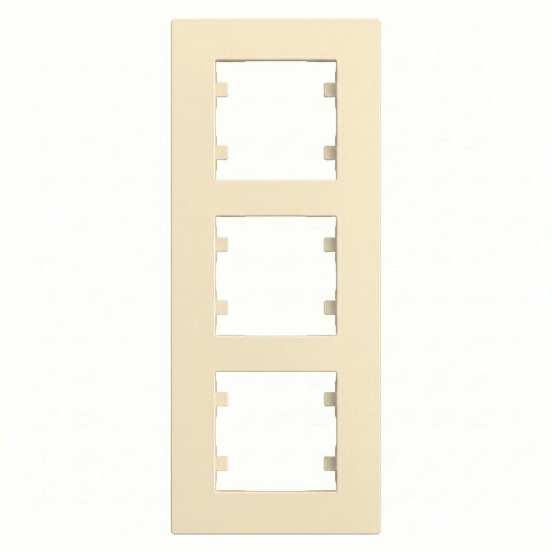 рамка 2-м вертикальная karea rizz крем. makel 88010708 от BTSprom.by