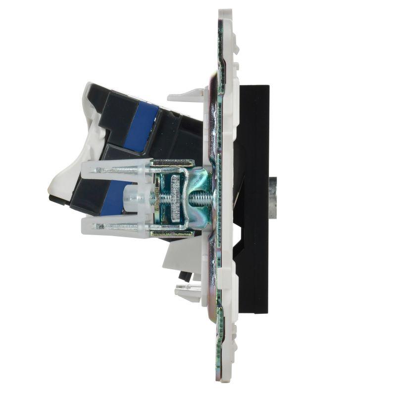  Розетка двойная TV+RJ45 кат.6E SKANDY SK-A15Bl черн. IEK SK-AK20-2-K02 фото в каталоге от BTSprom.by