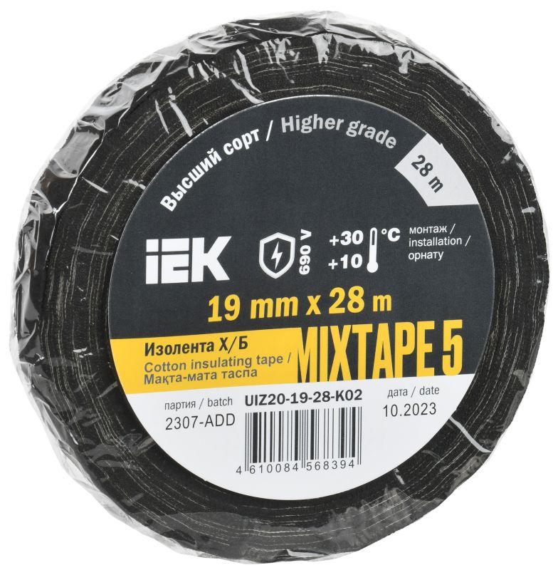 изолента х/б 19мм 28м mixtape 5 iek uiz20-19-28-k02 от BTSprom.by