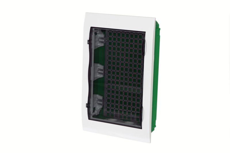  Корпус встраиваемый City9 Box IT 3 ряда 36мод. 2 розетки с прозр. дверцей SE EZ9E312S2FIT фото в каталоге от BTSprom.by