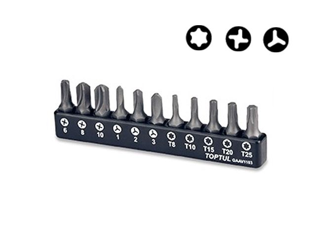 набор бит 1/4" 11шт. toptul gaav1103 от BTSprom.by