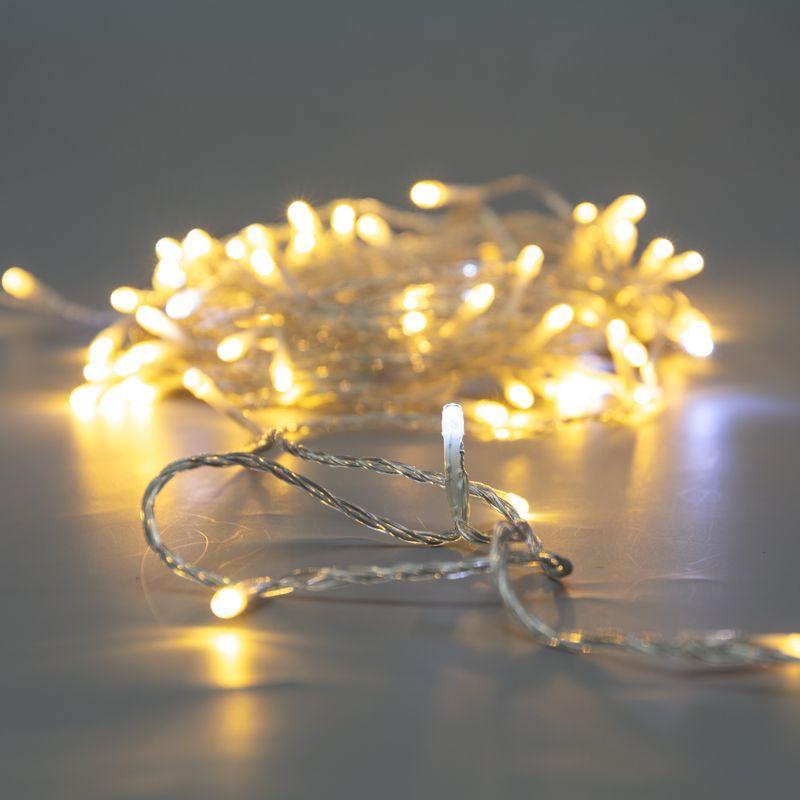  Гирлянда светодиодная "Нить" 10м 75LED тепл. бел. 1.7Вт 230В IP44 эффект мерцания провод прозр. Neon-Night 305-526 фото в каталоге от BTSprom.by