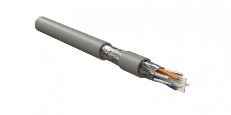 кабель f/utp кат.6 4х2х23 awg однопров. жилы solid pvc ifutp4-c6-s23/1-frpvc-gy для сетей industrial ethernet сер. (уп.500м) hyperline 444047 от BTSprom.by