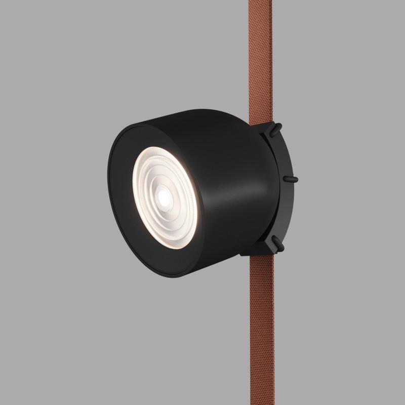 светильник поворотный для трека-ремня belty spot со светодиодом d100хh107мм 48в dc 12вт ra90 38град. 4000к ip20 черн. алюм. denkirs dk5540-bk от BTSprom.by