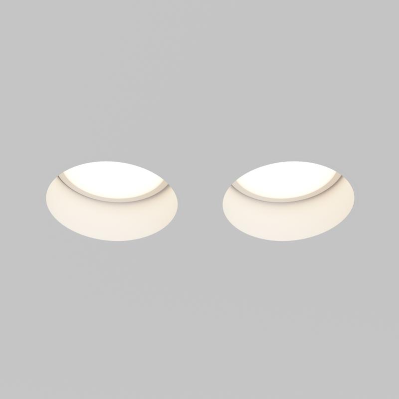  Светильник Gyps Modern 2х10Вт GU10 встраив. Maytoni DL123-GU10-02-W фото в каталоге от BTSprom.by