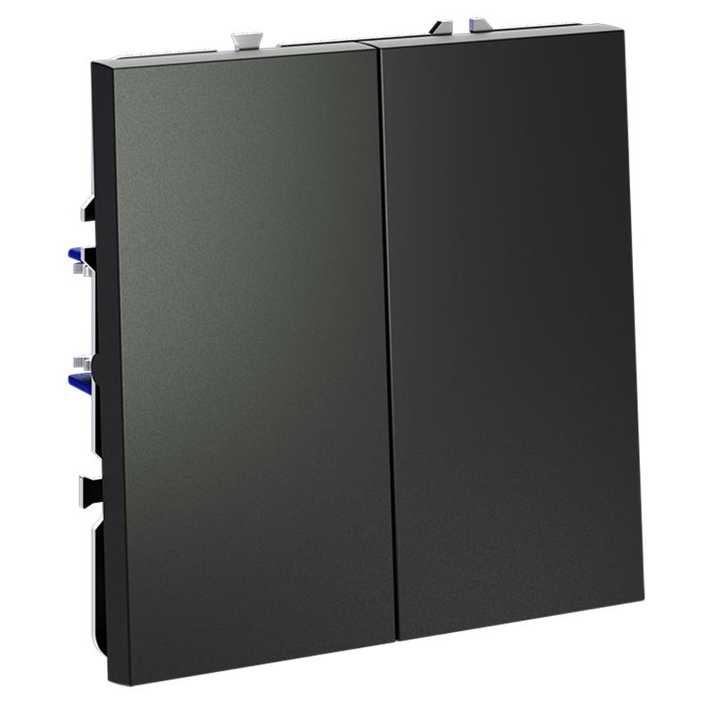  Выключатель 2-кл. СП S70 10А с самовозвратом механизм титан Voltum VLS020606 фото в каталоге от BTSprom.by