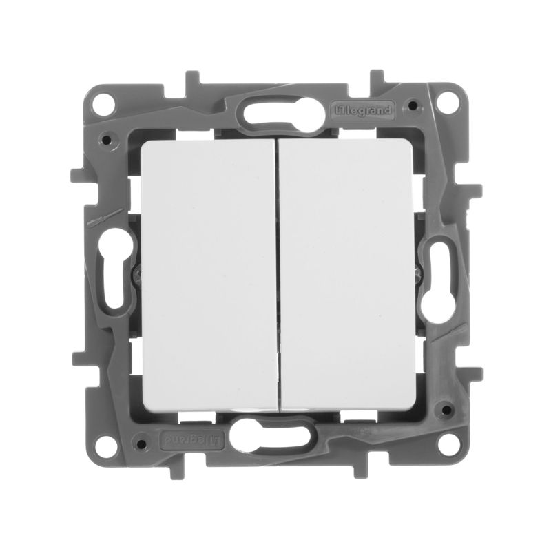  Переключатель 2-кл. СП Etika Plus 10А IP20 250В 10AX безвинтов. зажимы механизм бел. IEK 672212 фото в каталоге от BTSprom.by