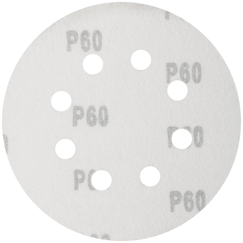  Круг шлифовальный с отверстиями (липучка) алюм./оксид 125мм (уп.5шт) Р 60 FIT 39663 фото в каталоге от BTSprom.by
