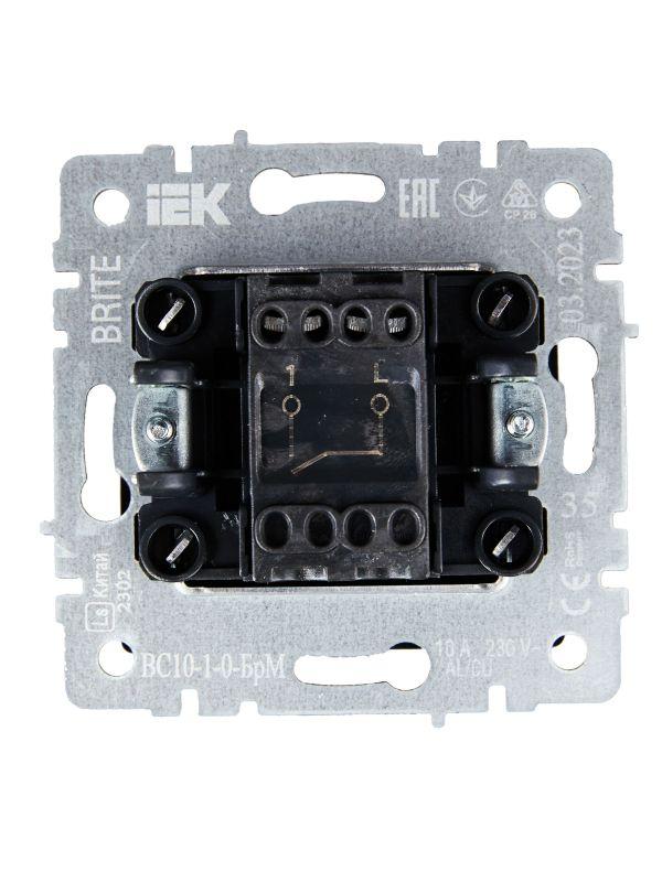  Выключатель 1-кл. СП BRITE ВС10-1-0-БрМ 10А механизм маренго IEK BR-V10-0-10-K35 фото в каталоге от BTSprom.by