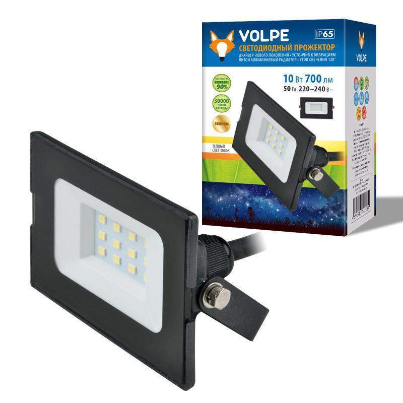 прожектор светодиодный ulf-q513 10w/blue ip65 220-240в black син. свет корпус черн. volpe ul-00005812 от BTSprom.by