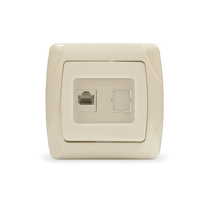 розетка компьютерная 1-м сп маргарита rj45 сл.кость (ivory) universal м0035-i от BTSprom.by