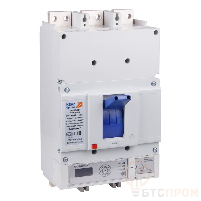 Выключатель автоматический 1600А 50кА OptiMat D1600N MR2 У3 КЭАЗ 233946 фото в каталоге от BTSprom.by  Выключатель автоматический 1600А 50кА OptiMat D1600N MR2 У3 КЭАЗ 233946 фото в каталоге от BTSprom.by
