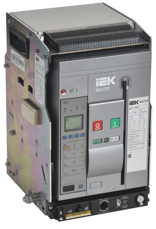 выключатель автоматический воздушный 3п s 1000а 65ка ac ва77 w3p ea выдвижн. с комплектом аксессуаров master iek mi-acb10-3ws-065-1000-acf от BTSprom.by