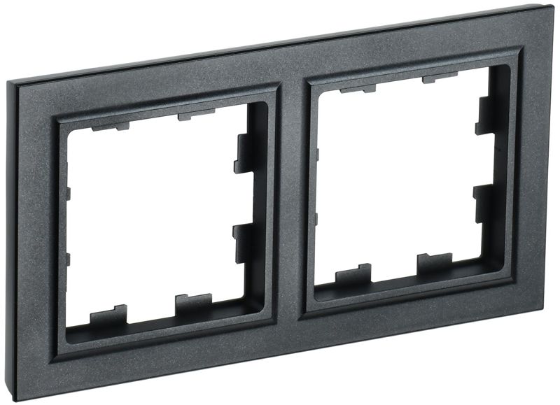 рамка 2-м brite ру-2-брч черн. iek br-m22-k02 от BTSprom.by
