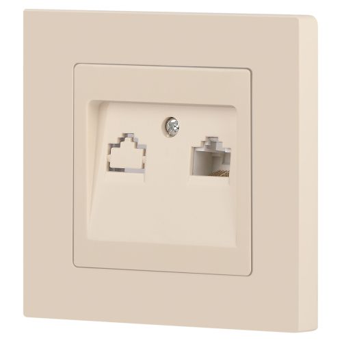  Розетка компьютерная 1-м СП Accent 6-303-02 RJ45 IP20 сл. кость Intro Б0063627 фото в каталоге от BTSprom.by