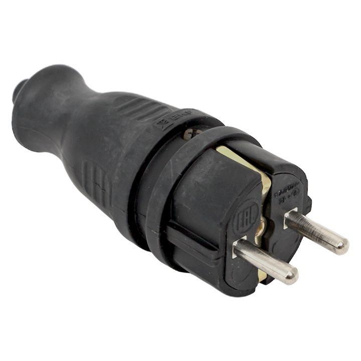 вилка прямая 16а 2p+pe 230в ip44 каучук proxima ekf rps-011-16-230-44-r от BTSprom.by