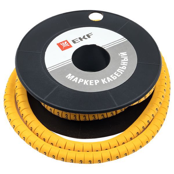  Маркер каб. 1.5кв.мм "3" (к-1000ед) (ЕС-0) EKF plc-KM-1.5-3 фото в каталоге от BTSprom.by