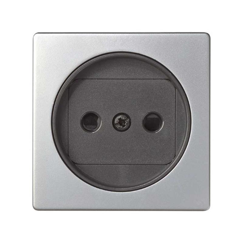 накладка розетки simon82 без заземл. алюм. 82040-33 от BTSprom.by