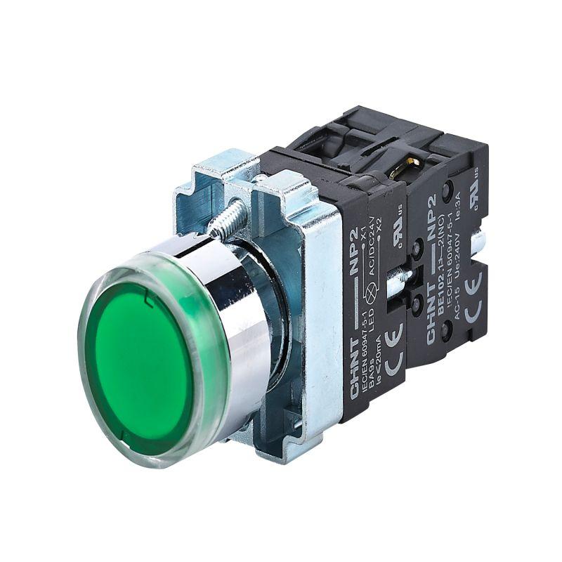 кнопка управления np2-bw3365 1но+1нз зел. ac/dc 230в(led) ip40 chint 574268 от BTSprom.by