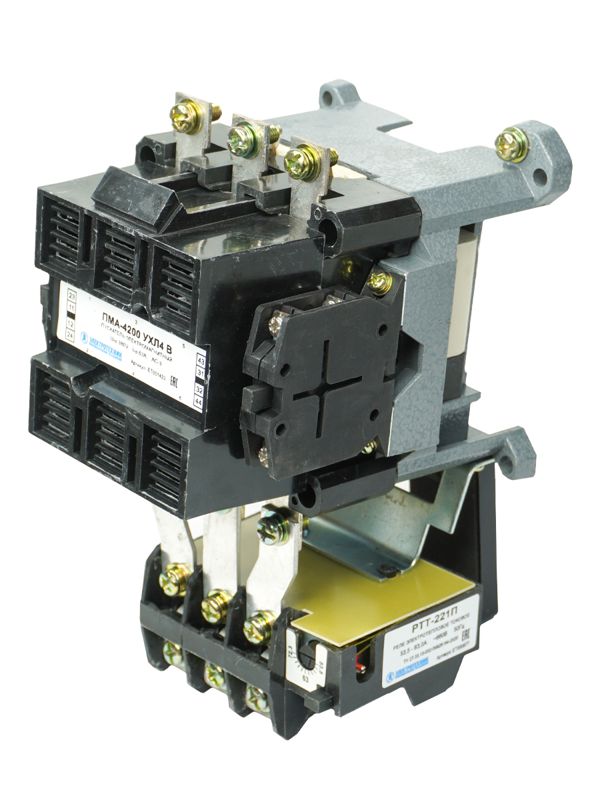 пускатель пма-4200 ухл4 в 63а 220в 2но+2нз ip00 нереверсивный с реле ртт-221п 53.5-63.0а электротехник et001423 от BTSprom.by