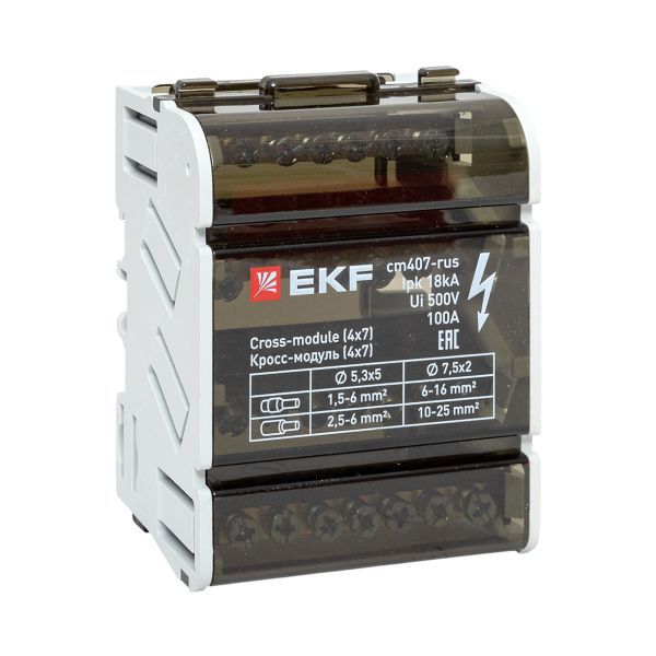 кросс-модуль 4х7 100а ekf cm407-rus от BTSprom.by