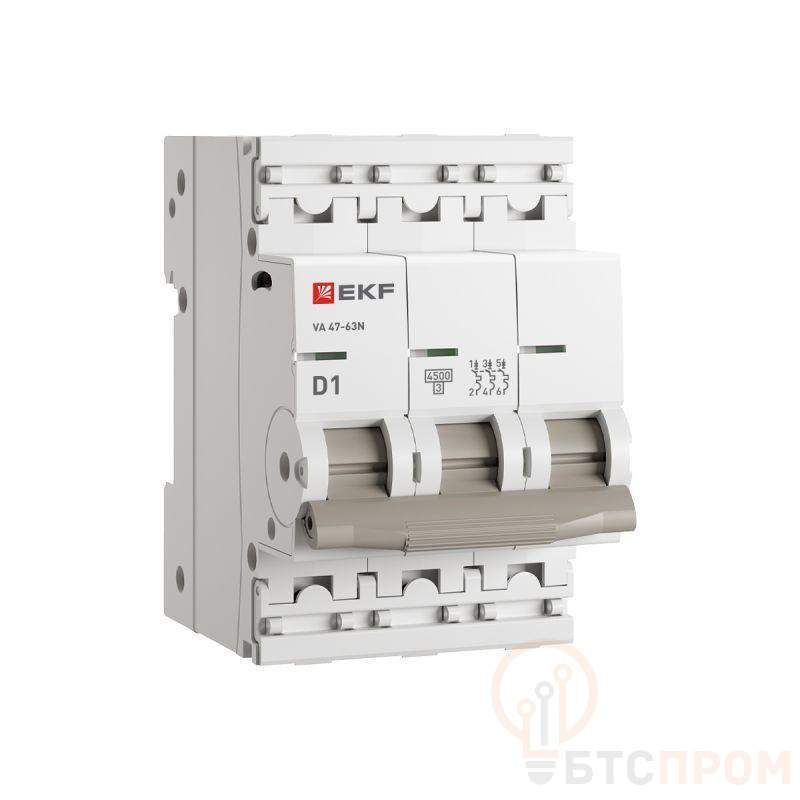 Выключатель автоматический 3п D 1А 4.5кА ВА 47-63N PROxima EKF M634301D фото в каталоге от BTSprom.by  Выключатель автоматический 3п D 1А 4.5кА ВА 47-63N PROxima EKF M634301D фото в каталоге от BTSprom.by