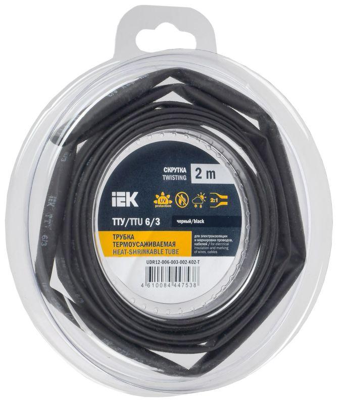 трубка термоусадочная тту нг-ls 6/3 черн. (уп.2м) iek udr12-006-003-002-k02-t от BTSprom.by