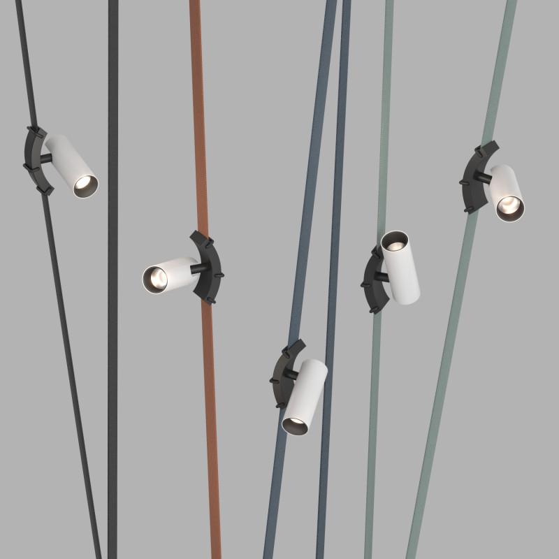  Светильник для трека-ремня Belty Spot 7Вт 4000К IP20 48В DC 35х126.5мм RA90 30град. поворотн. со светодиодом алюм. бел. с черн. DENKIRS 723154 фото в каталоге от BTSprom.by